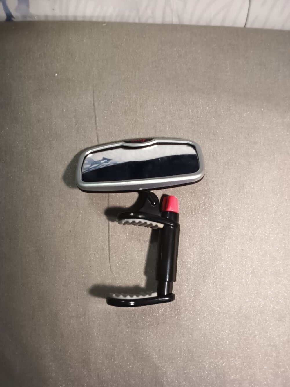 Universal Kids Black and Silver Clip-On Toddler Mirror
